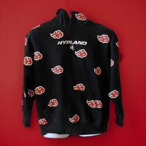 NARUTO x Hypland Size M Hoodie Sweatshirt Shippuden Akatsuki Clouds 46"ch 26"L